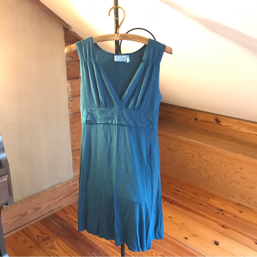 Survival UK Teal Stretchy Midi Dress, EUC, M